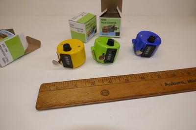 3Pcs Hand Tally Counter, Handheld 4 Digit Lap Counter, Manual Mechanical Clicker