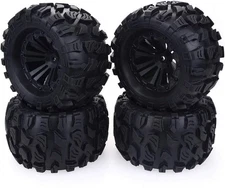 1:10 RC Monster Truck Car Rubber RC Tires Big Foot 12mm Hex Wheels Set RC Parts