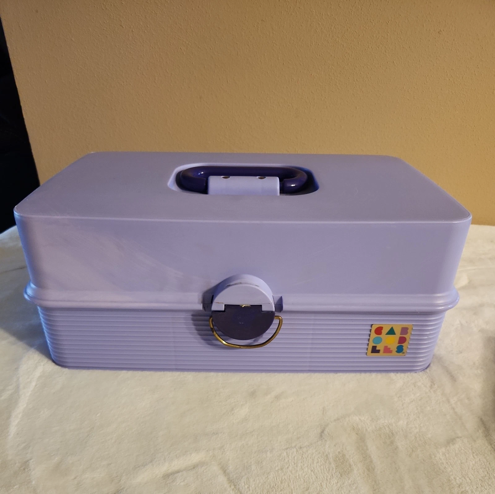 VTG Large #2725 Caboodles Makeup Jewelry Organizer Travel Carrying Case Purple