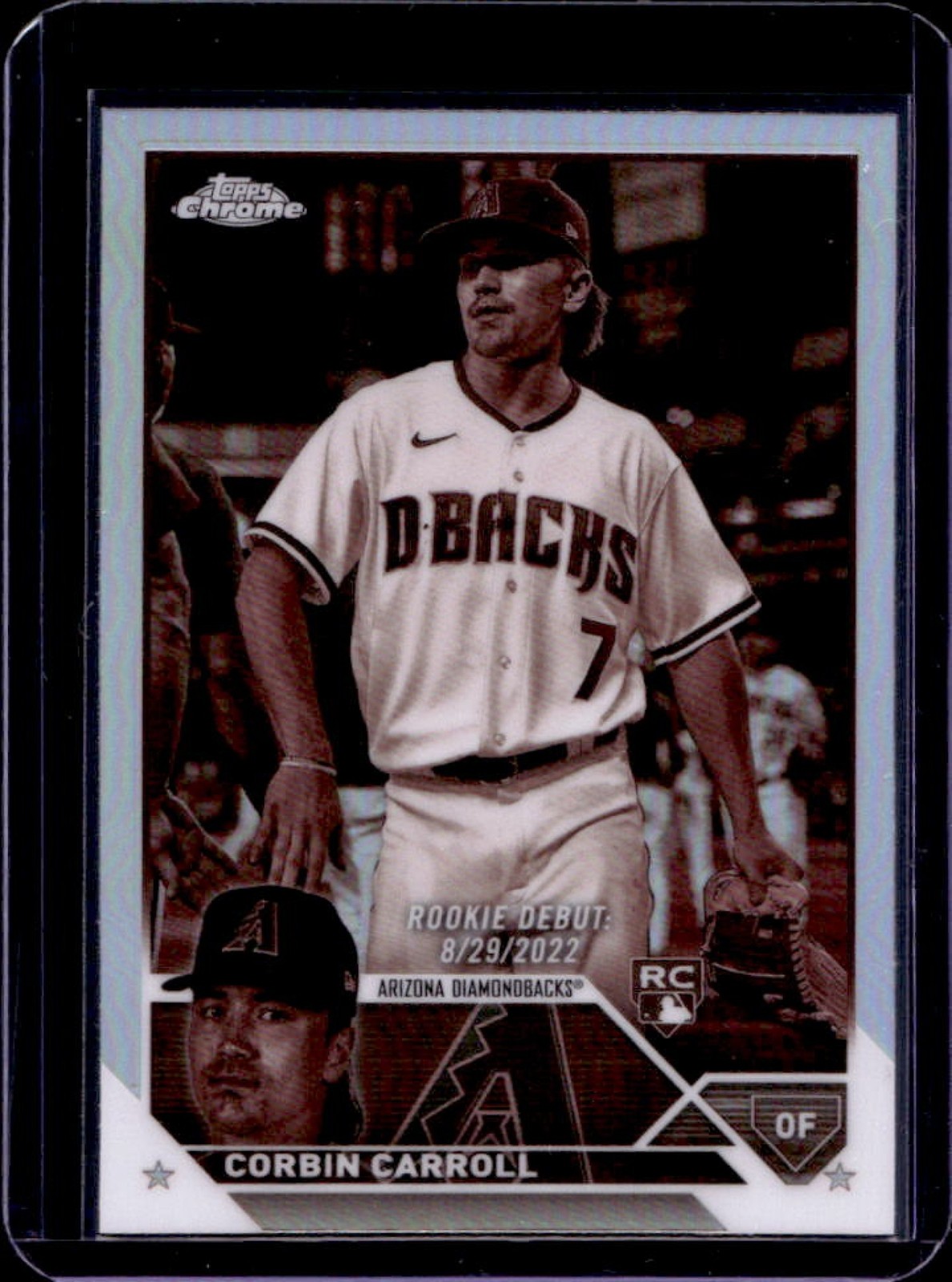 2023 Topps Chrome Update Corbin Carroll RC Sepia Refractor #USC220 Diamondbacks