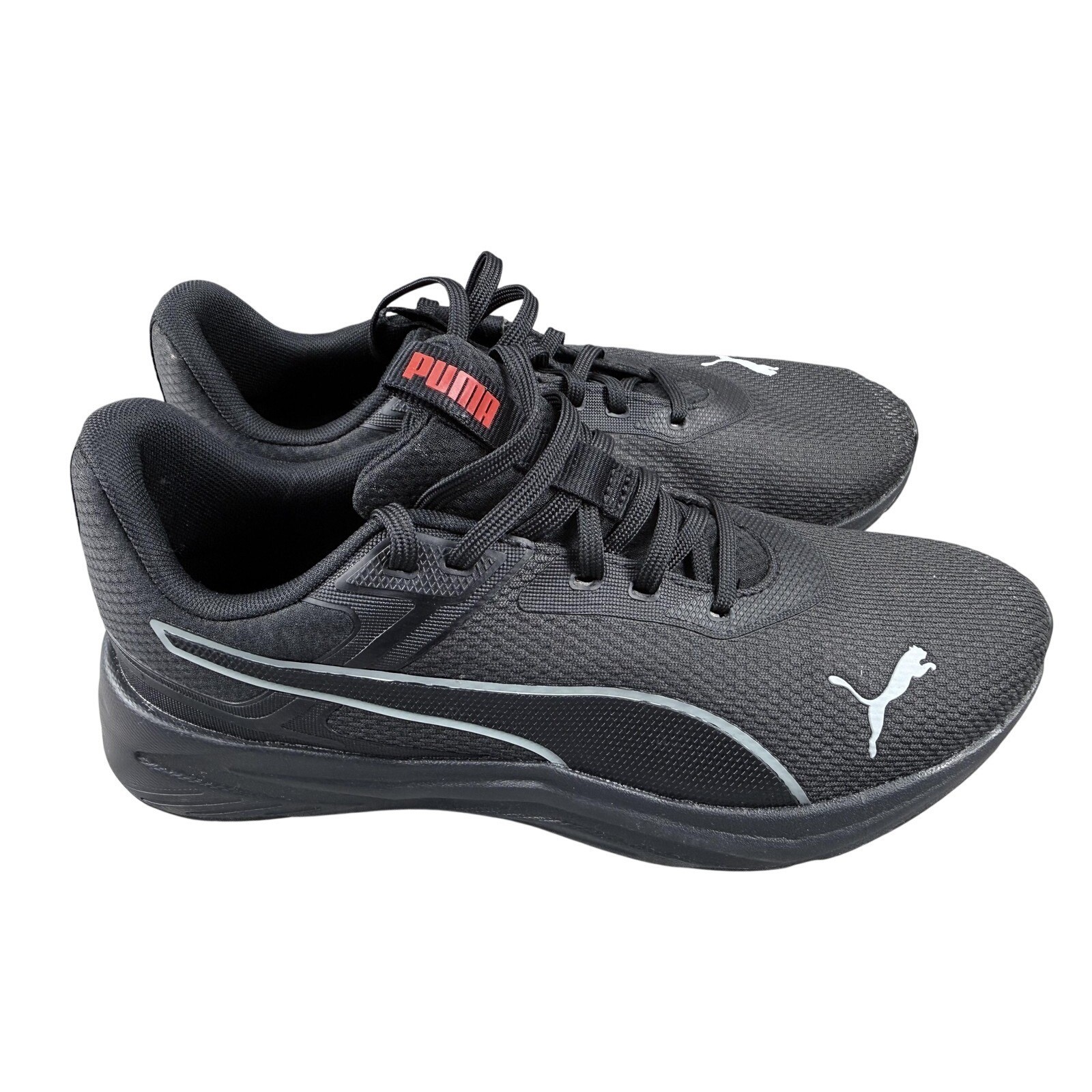 Mens PUMA Disperse Shoes Size 9.5 Black Mesh Low Top Running