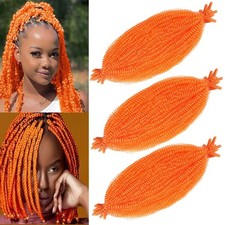 Afro Twist Hair 16Inch 3Packs Springy Afro Twist Hair Crochet Braiding Hair P...