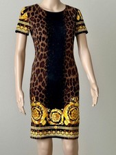 VERSACE Iconic Print Stretchy Mini Cocktail Dress SZ: Small