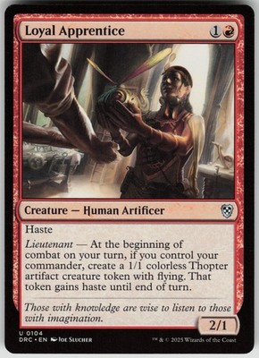 Loyal Apprentice Commander: Aetherdrift 0104 Uncommon Creature NM MTG