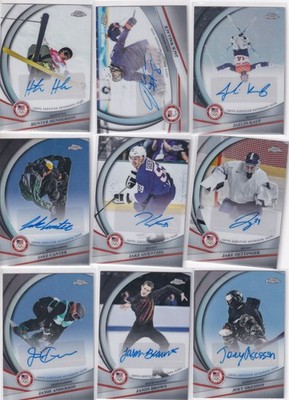 Base Refractor Auto 2026 US Topps Chrome Olympics Pick Card List Qty Available