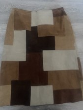 True Vintage 100 Leather Patchwork Pencil Skirt Women s Size 2 Boho Hippie