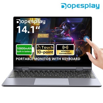 Used | 14.1'' Portable Monitor with Keyboard Touch Screen 10800mAh Wireless GREY