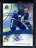 2020-21 SP Game Used Nick Robertson Blue Auto Rookie RC #155 Maple Leafs