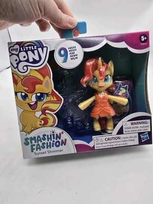 MY LITTLE PONY SMASHIN FASHION SUNSET SHIMMER Orange Shirt 9 PCS NEW Sold Out 