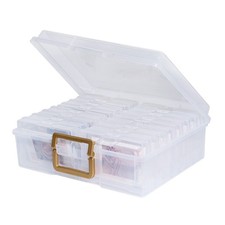 Transparent 4" x 6" Photo Organizers and Photo Storage Box with Handle, 16 In...