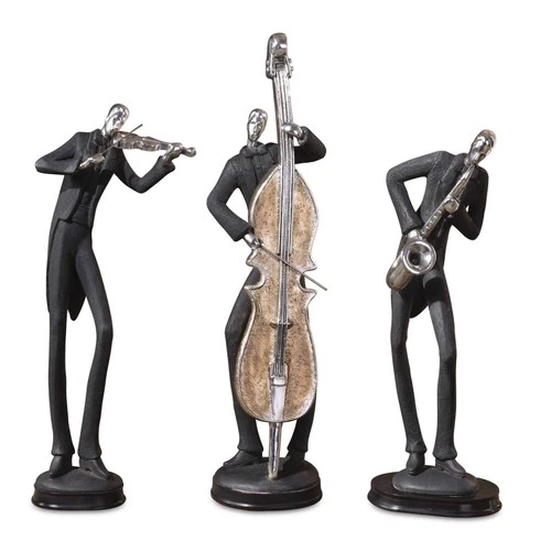 Musicians - 17.75 inch Figurine (Set of 3) - 5 inches wide by 4.38 inches deep - Picture 1 of 4