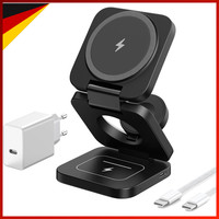 Induktive Ladestation 3-In-1 Faltbar FüR Iphone 12-17 Apple Watch Airpods