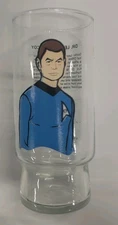 RARE 1976 VINTAGE STAR TREK 'MISPRINT MCCOY' DR PEPPER GLASS