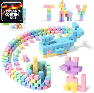 Magnetische Bausteine Set für Kinder ab 3 Jahre Kreatives Bauen & Lernen