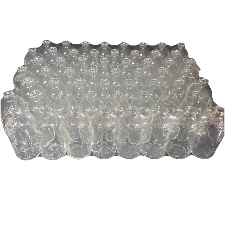 100ml Molded Clear Glass Serum Vials 20mm Crimp Top (56 round bottles) - Image 2 of 4