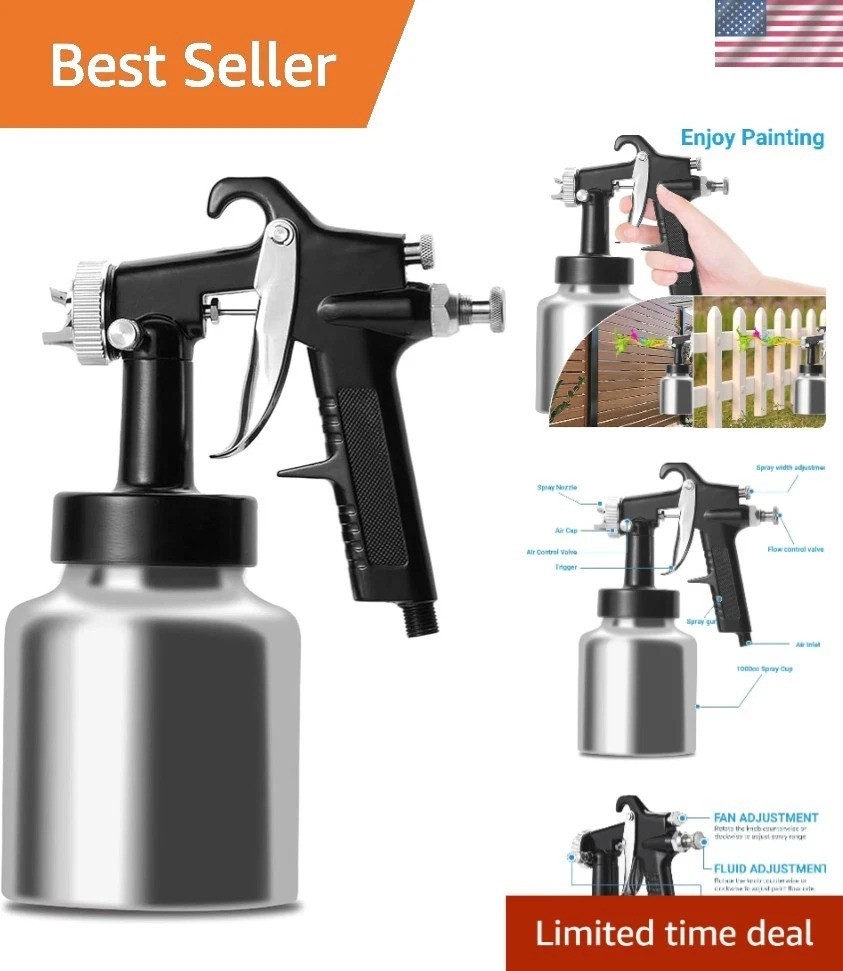 LVLP Siphon Spray Gun - 2.0mm Nozzle, 1000CC for Professiona