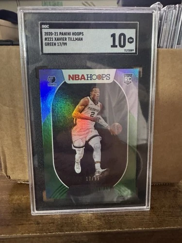 2020 Panini Hoops Basketball Green Xavier Tillman #221 PSA 9