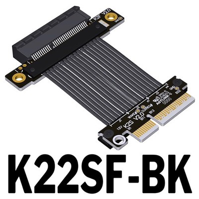 PCIe 5.0 x4 Flex Cable Extension for SSD Adapter, Network Card  BK/F2 Bracket