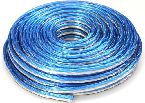 2 Absolute SWT18B50 18 Stärke Premium Lautsprecherkabel 50 Fuß klar blau/weiß - Bild 3 von 4