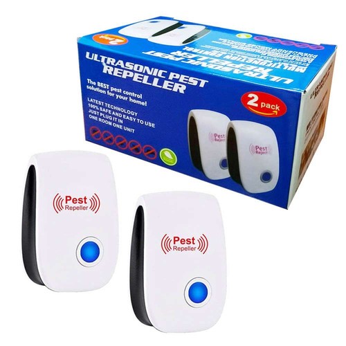 2 Pack Ultrasonic Pest Repeller Plug In for Repelling Mosquito Mouse Cockroach