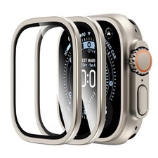 2 Pack Tempered Glass Screen Protector for Apple Watch Ultra 49mm Waterproof HD