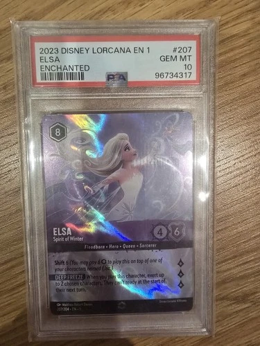 ENCHANTED Elsa Spirit of Winter Disney Lorcana 2023 The First Chapter 207 PSA 10