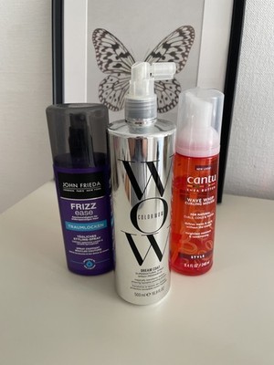 Color Wow Dream Coat & Cantu Wave Whip Curling Mousse & John Frieda Traumlocken