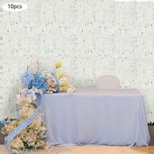 10Pcs Artificial Flower Wall Panel Realistic Flowers Board Wedding Party Decor
