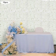 10Pcs Artificial Flower Wall Panel Realistic Flowers Board Wedding Party Decor