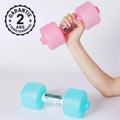 Poids Haltère à Eau Gourde Musculation 0 à 1 Kilo Rose Bleu Femme Sport Fitness - Photo 1/4