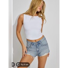 Garage Festival Distressed Denim Shorts