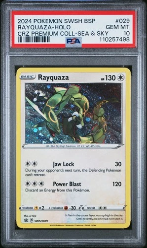 2024 POKEMON SWSH BLACK STAR PROMO #029 RAYQUAZA-HOLO PSA 10