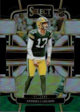 2023 Panini Select Anders Carlson #36 Black and Green Prizms Die Cuts 25M