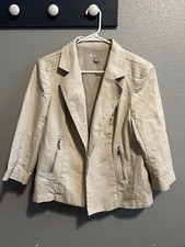 Roz Ali Woman s Size Large Blazer Jacket Open Front QUALITY MEASURMENTS