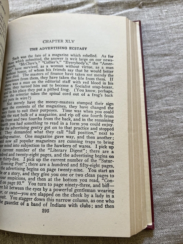 THE BRASS CHECK Upton Sinclair 1928 RED CLOTH BINDING Very Good Condition - Image 4 of 4