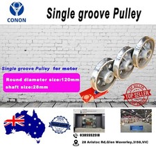 Pulley 120mm shaft size 28mm single groove electric motor V A section belt wheel