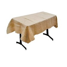 Tablecloth Burlap Natural Rectangular 72 x 90 Inch By Broward Linens