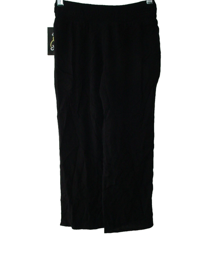 Art in Class Thin Black Ebony Rayon Pants Elastic Waist