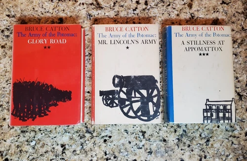 Bruce Catton Civil War Set of 3 Volumes of The Army of the Potomac Glory Road