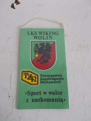 Wimpel LKS Wiking Wolin, Fussball, Ringen, Polen, Poland