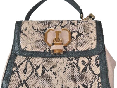River Island Snake Skin Pattern Womens Purse Animal Print with Strap Top Handle