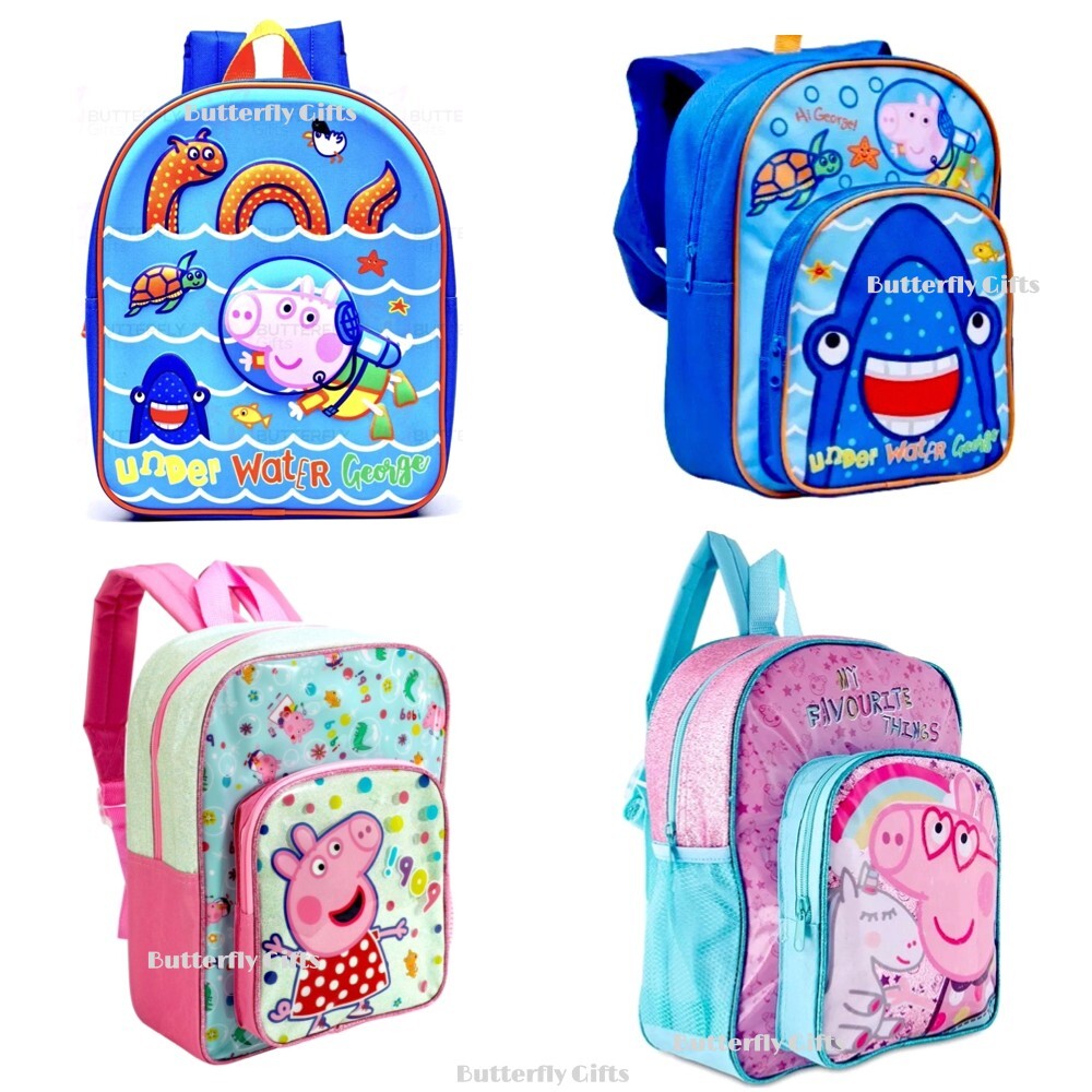 PEPPA PIG GEORGE PIG NURSERY BACKPACK SCHOOL BAG BOYS GIRLS TRAVEL RUCKSACK