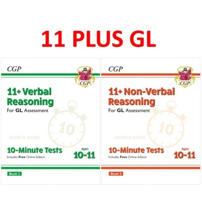 11+ Plus GL 10-Minute Test 2 Books Bundle with Answer Pack 2 Ages 10-11 CGP