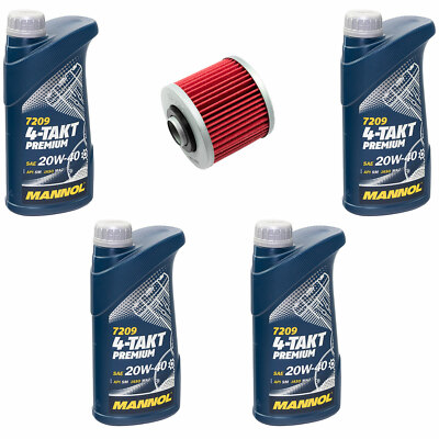 Motoröl Set Ölfilter HF145 20W40 4 Liter für Yamaha BT 1100 SR TDM 850 XT XVS
