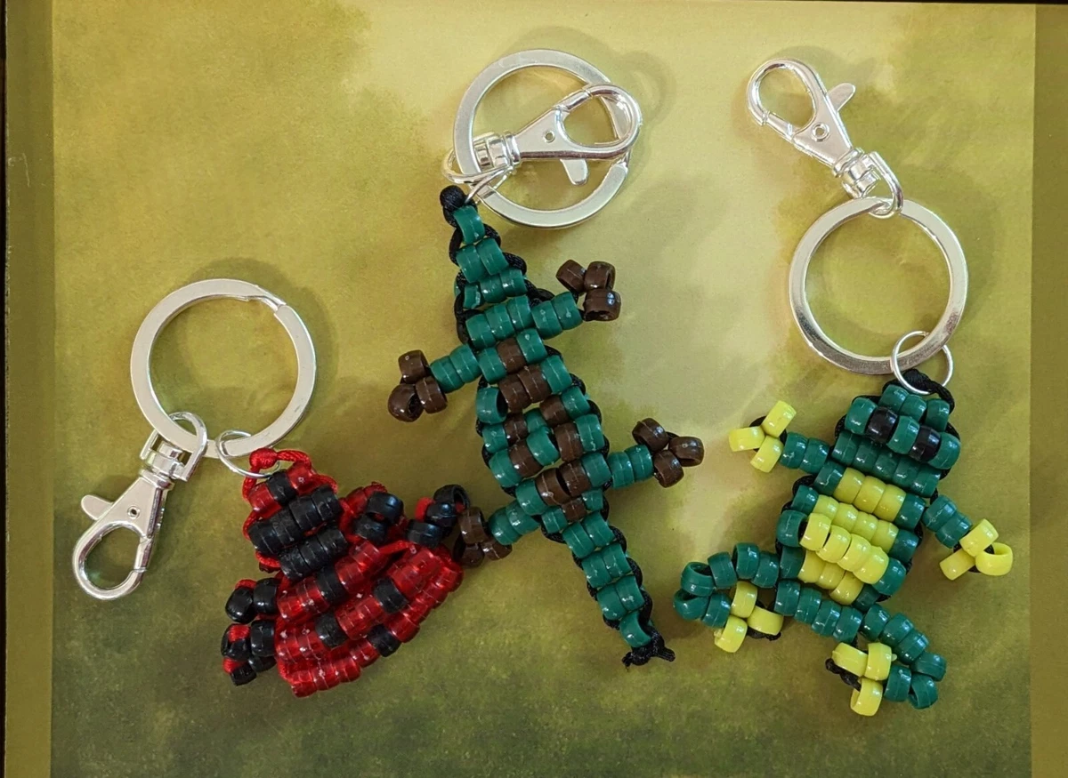 Various Bead Animal Keychains Bead Pet Pony Bead Keychain Plastic