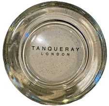 Tanqueray Gin London Clear Glass 4.5" Round Ashtray