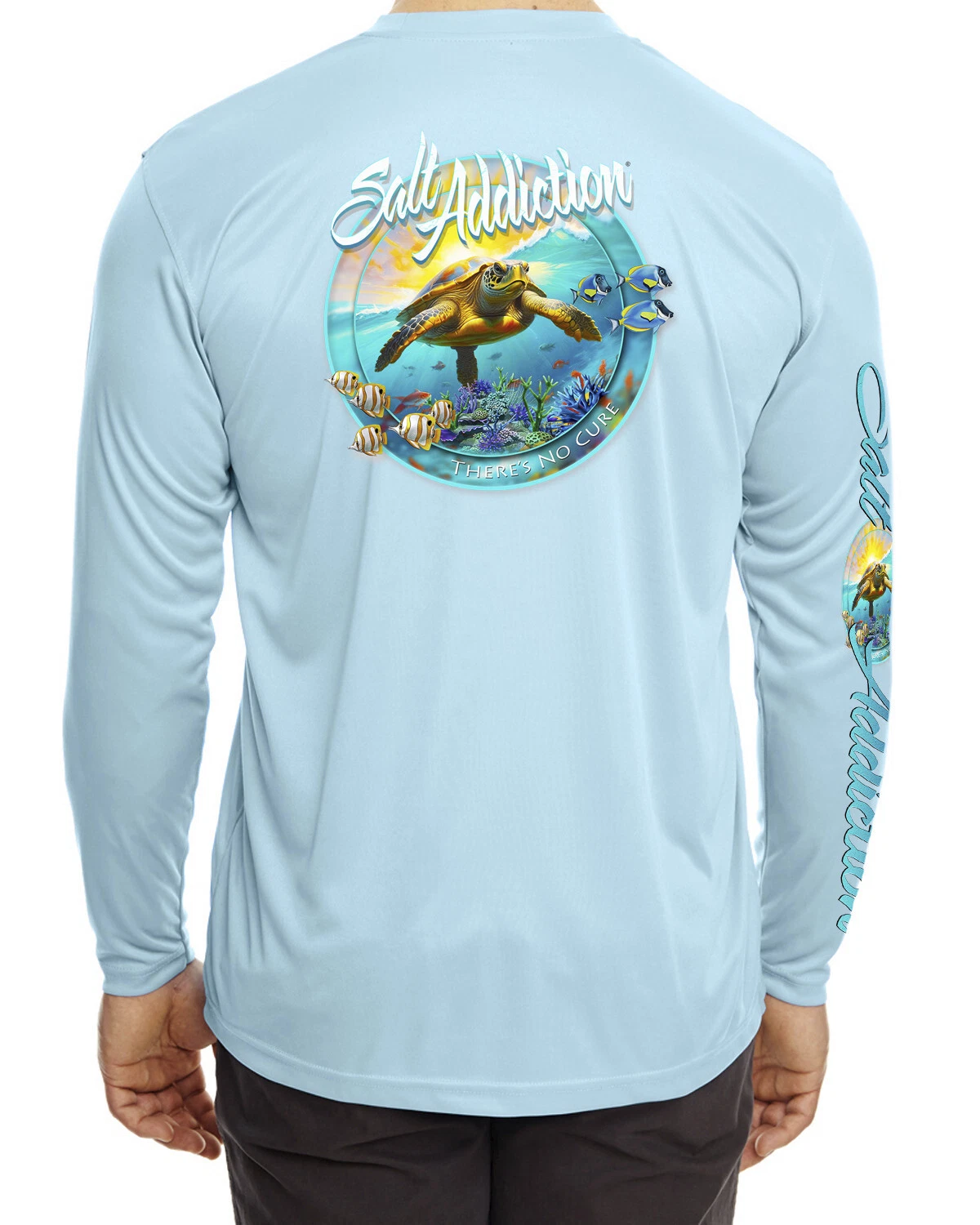 Turtle Fishing Performance t shirt Salt Addiction long sleeve 50+ uv