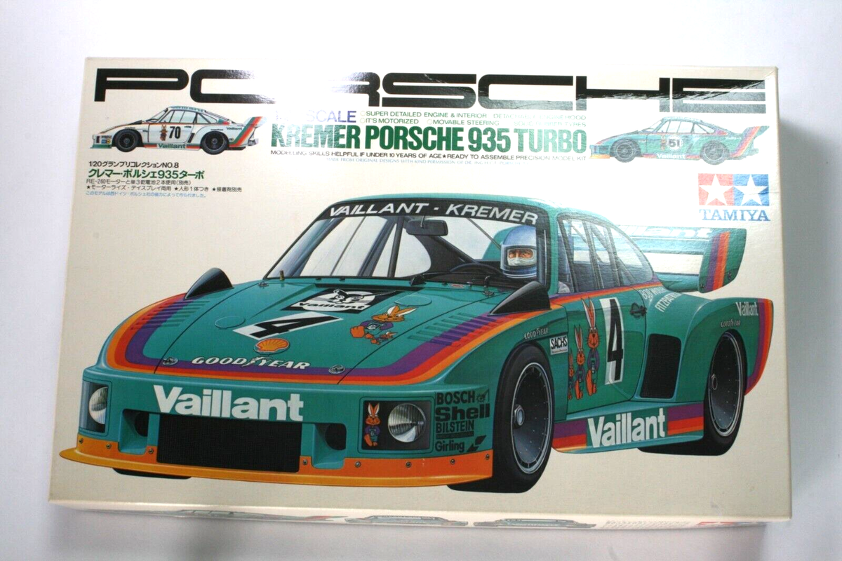 Tamiya 1/20 Kremer Porsche 935 Turbo car plastic model kit used