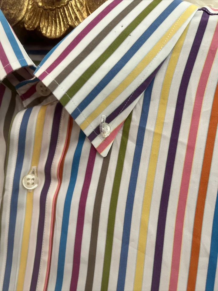 OLD MONEY Paul & Shark Royal Yacht Club Vintage Yachting Preppy Shirt Mens 44 - Image 2 of 4