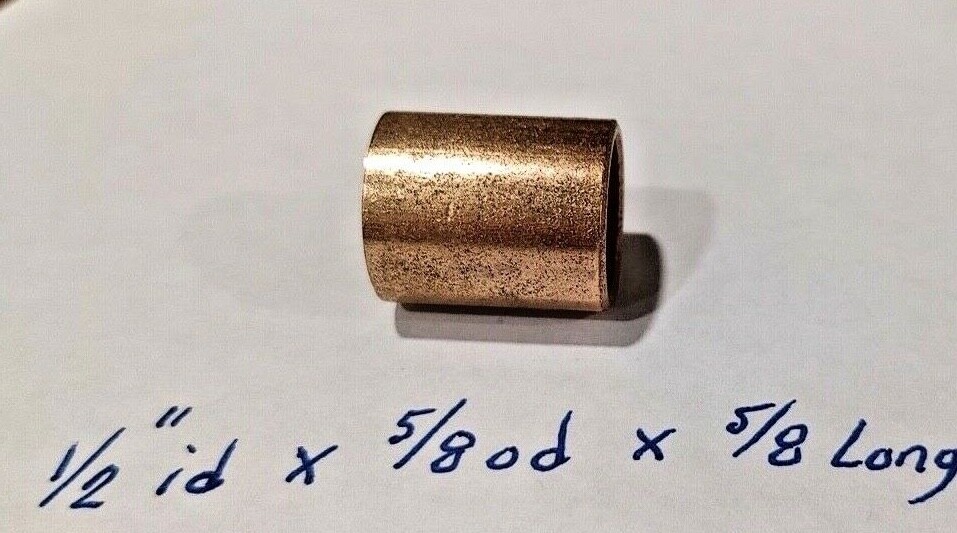 Oilite Bronze Sleeve Bushing – 1/2 ID X 5/8 OD X 5/8 Long – Bearing Bush Sleeve